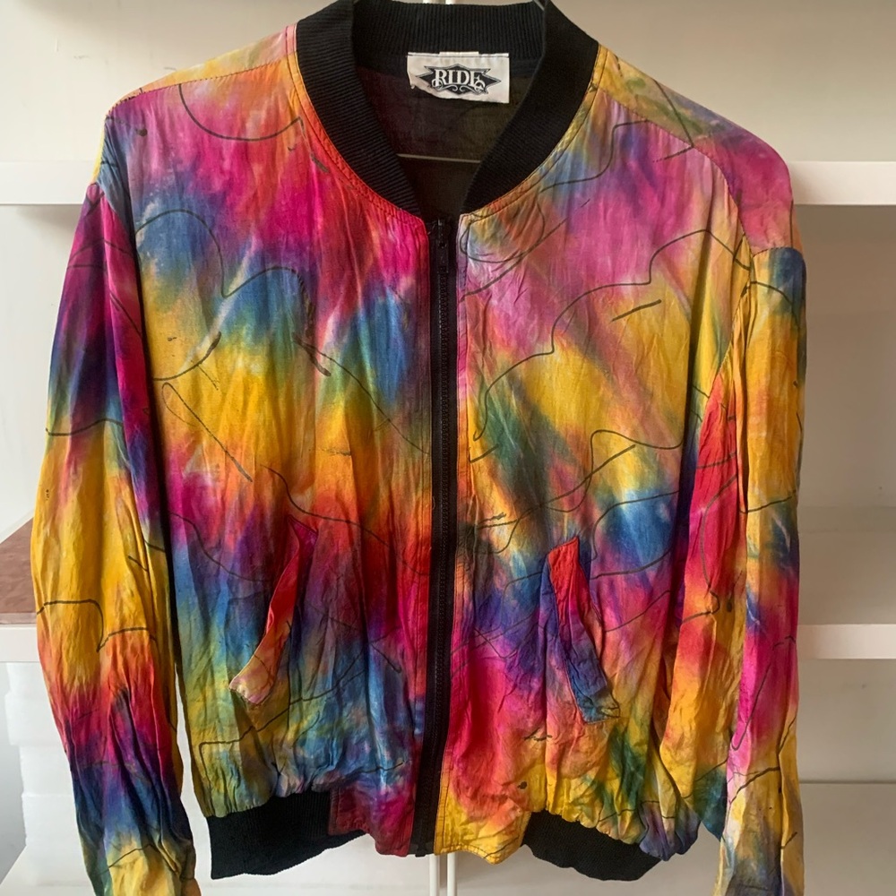 RIDE 80’s Colorful Tie-Dye reversible Jacket